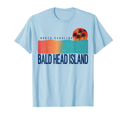 Bald Head Island Beach North Carolina Women Men Surfboarding T-Shirt