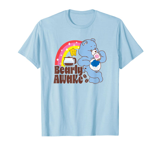 Care Bears Grumpy Bear Bearly Awake Coffee Fan Cartoon T-Shirt