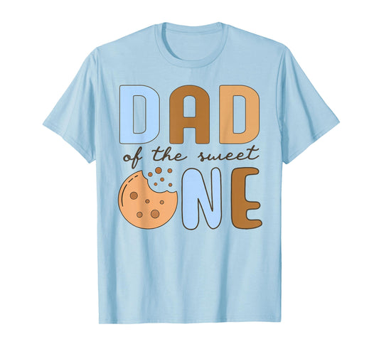 Dad Of The Sweet One Cookies and Milk 1st Birthday Party T-Shirt