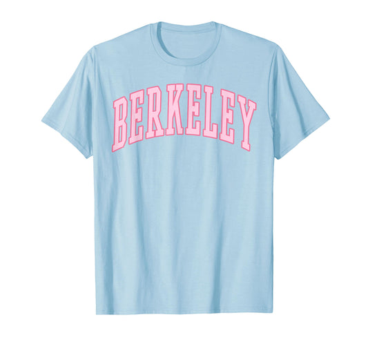 Berkeley Vintage Preppy Varsity Pink Sports T-Shirt