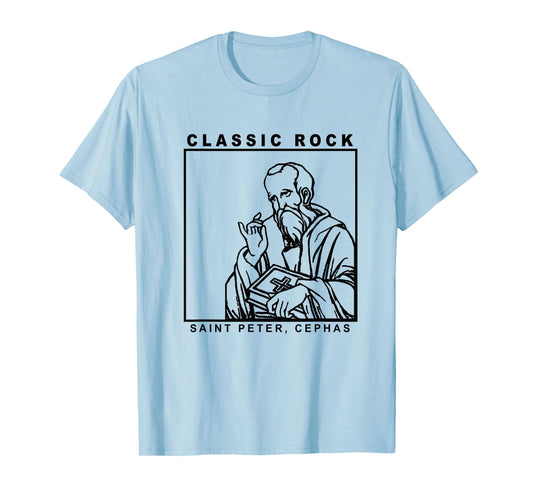 Saint Peter Classic Rock Catholic Vibe Petros Upon this Rock T-Shirt