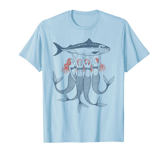 Sardines Fish Mermaid Ocean T-Shirt