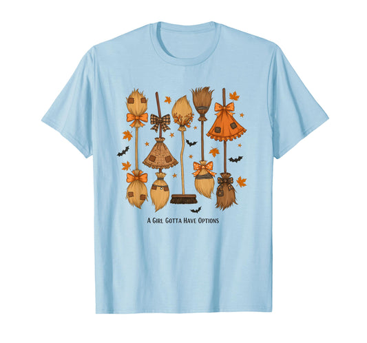 A Girl Gotta Have Options Patchwork Witch Funny Halloween T-Shirt