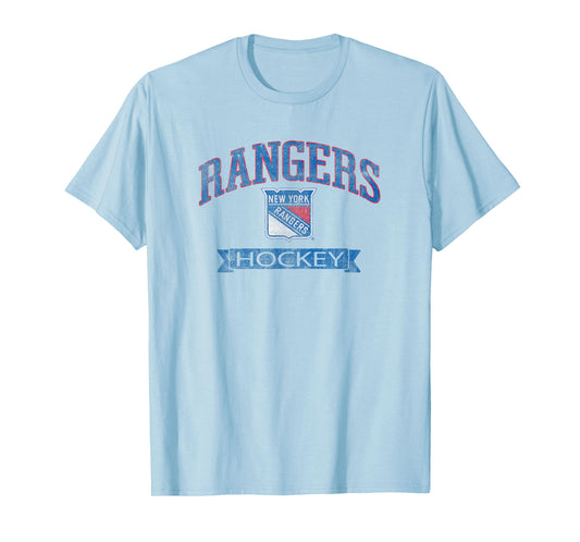 New York Rangers Vintage Hockey Gray Officially Licensed T-Shirt