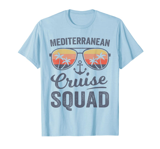 Mediterranean Cruise Squad 2025 Europe Family Matching T-Shirt