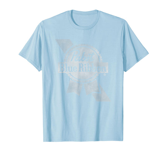 Pabst Beer Crest & Ribbon Weathered Fade T-Shirt