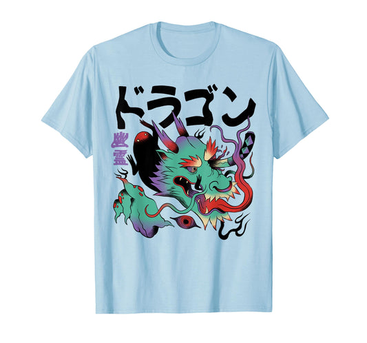 Weirdcore Psychedelic Trippy Japanese Surreal Yokai Dragon T-Shirt