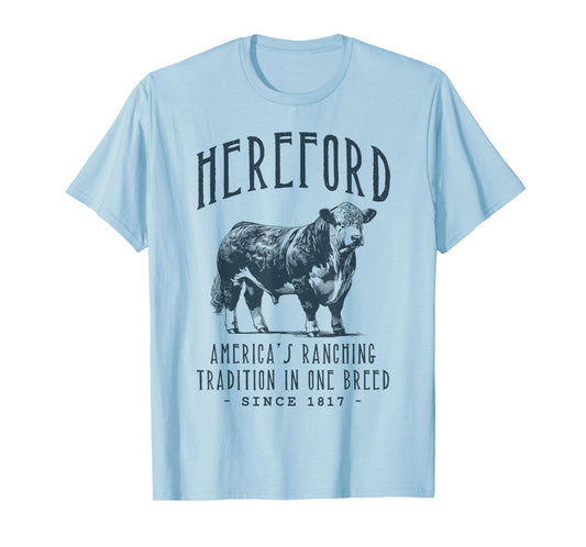 HEREFORD CATTLE VINTAGE LIVESTOCK DESIGN T-Shirt