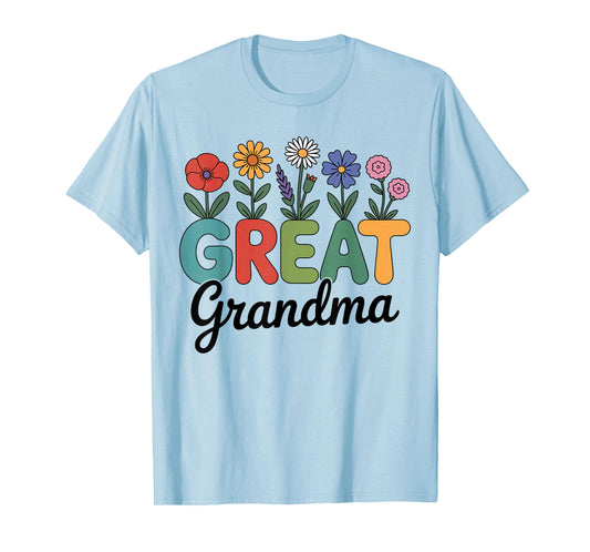 Cute Wildflowers Grandma Floral Mother's Day Great Grandma T-Shirt