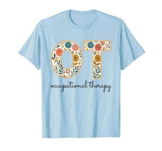 Occupational Therapy Vintage Flower OT OTA Therapist T-Shirt
