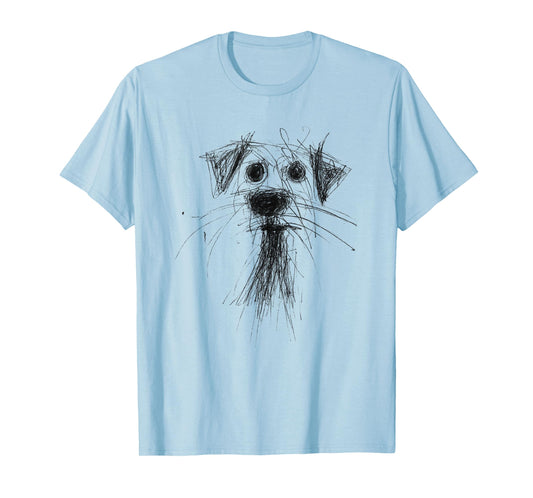 Dog Lover Abstract Scribble Art Cute Puppy Puppy T-Shirt