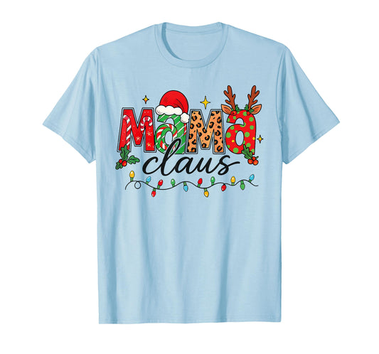 Mama Claus Christmas Pajama Santa Claus Family Matching T-Shirt