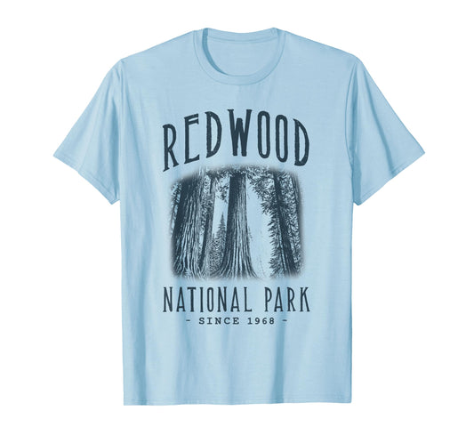 REDWOOD NATIONAL PARK, CALIFORNIA. CAMPING, HIKER, VINTAGE T-Shirt