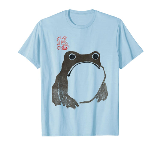 Cute Cottagecore Frog Grumpy Japanese Frog T-Shirt
