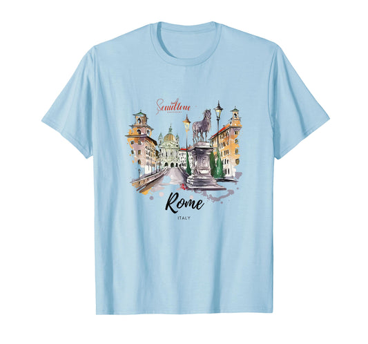 Retro Vintage Rome Italy Italia Travel Trip Souvenir T-Shirt
