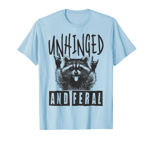Raccoon Unhinged And Feral Retro T-Shirt