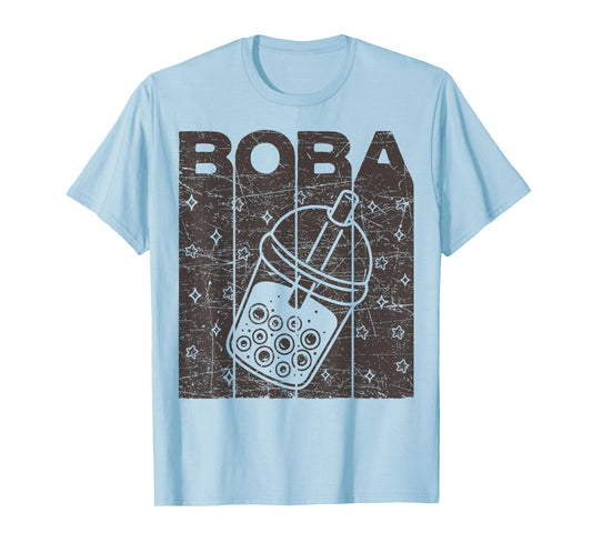 Boba Tea Pastel Bubble Tea Lover Retro T-Shirt