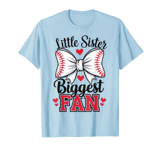 Girl Little Sister Biggest Fans Baseball Game Day Toddler T-Shirt