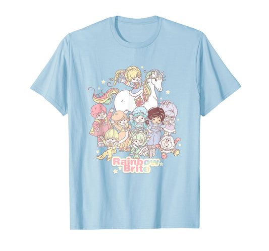Rainbow Brite Pastel Colors Vintage Group Shot T-Shirt