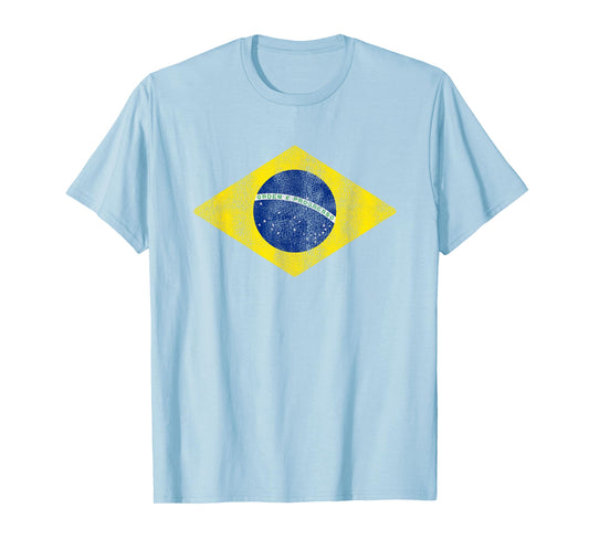 Brazilian Flag of Brazil Vintage BR Souvenir Men Women Kids T-Shirt