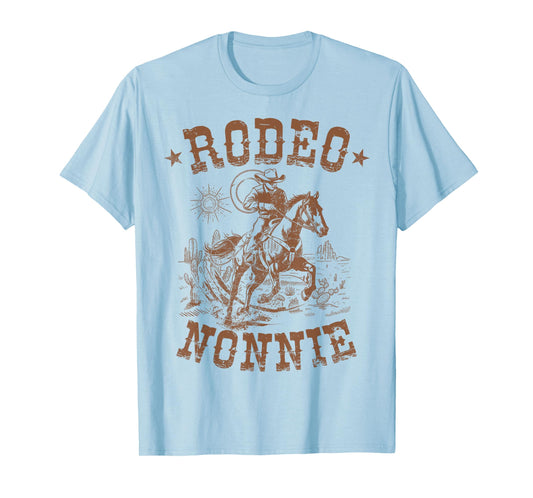 Rodeo Nonnie Western Cowboy Family Matching Mother's Day T-Shirt