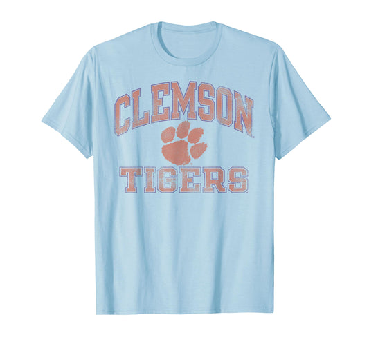 Clemson Tigers Vintage Worn Gray Officially Licensed T-Shirt