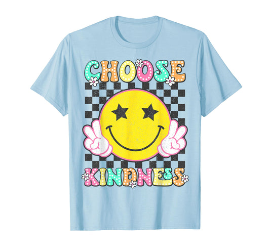 Choose Kindness Retro Groovy Be Kind Inspirational Kids T-Shirt