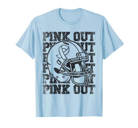 Pink Out Breast Cancer Awareness Football Mom Girls T-Shirt