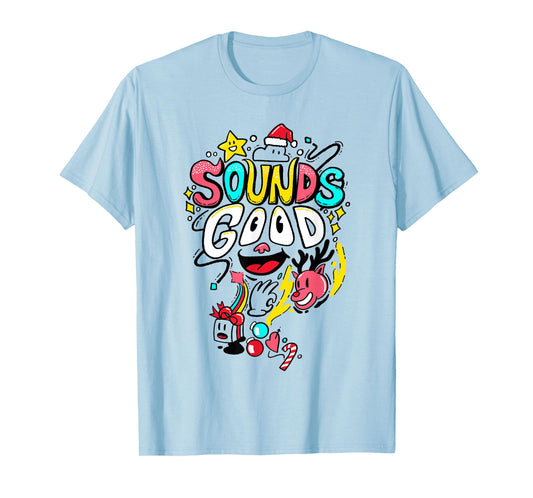 Funny Cartoon Sounds Illustration Good Christmas Theme T-Shirt