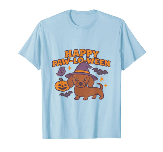Cutest Dachshund Doxie in Witch Hat Halloween Costume T-Shirt