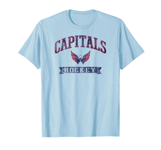 Washington Capitals Vintage Hockey Gray Officially Licensed T-Shirt