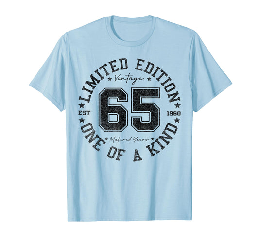 65 Year Old Gifts Vintage 1960 Limited Edition 65th Birthday T-Shirt