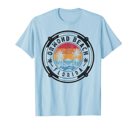 Ormond Beach Florida Summer Vacation Vintage Sunset T-Shirt