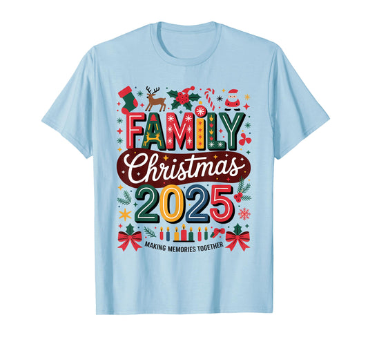 Family Christmas 2025 Squad Santa Elf Xmas Matching Outfit T-Shirt