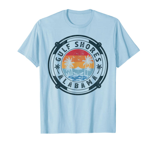 Gulf Shores Beach Alabama Summer Vacation Vintage Sunset T-Shirt