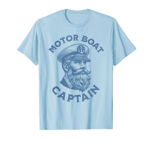 Motor Boat Captain Funny Nautical Vintage T-Shirt