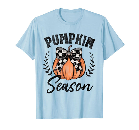 Pumpkin Season Coquette Bow Fall Halloween Costume Spooky T-Shirt