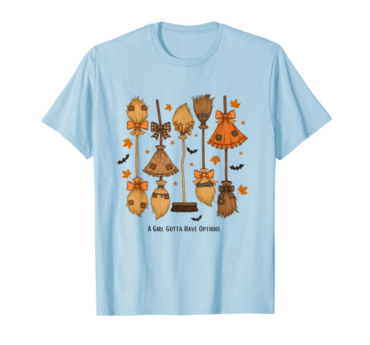 A Girl Gotta Have Options Patchwork Witch Halloween T-Shirt
