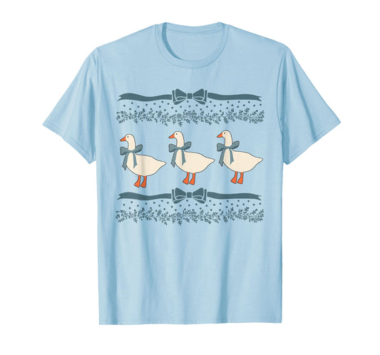 1980s Blue Ribbon Goose With Hearts T-Shirt
