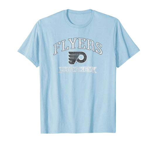 Philadelphia Flyers Vintage Hockey T-Shirt - NHL Officially Licensed - Orange, Small, Unisex-Adults/Kids