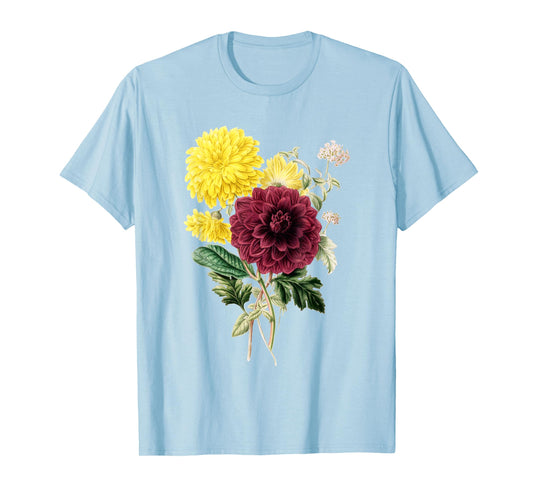 Chrysanthemum botanical flower chrysanths Lucky optimism T-Shirt