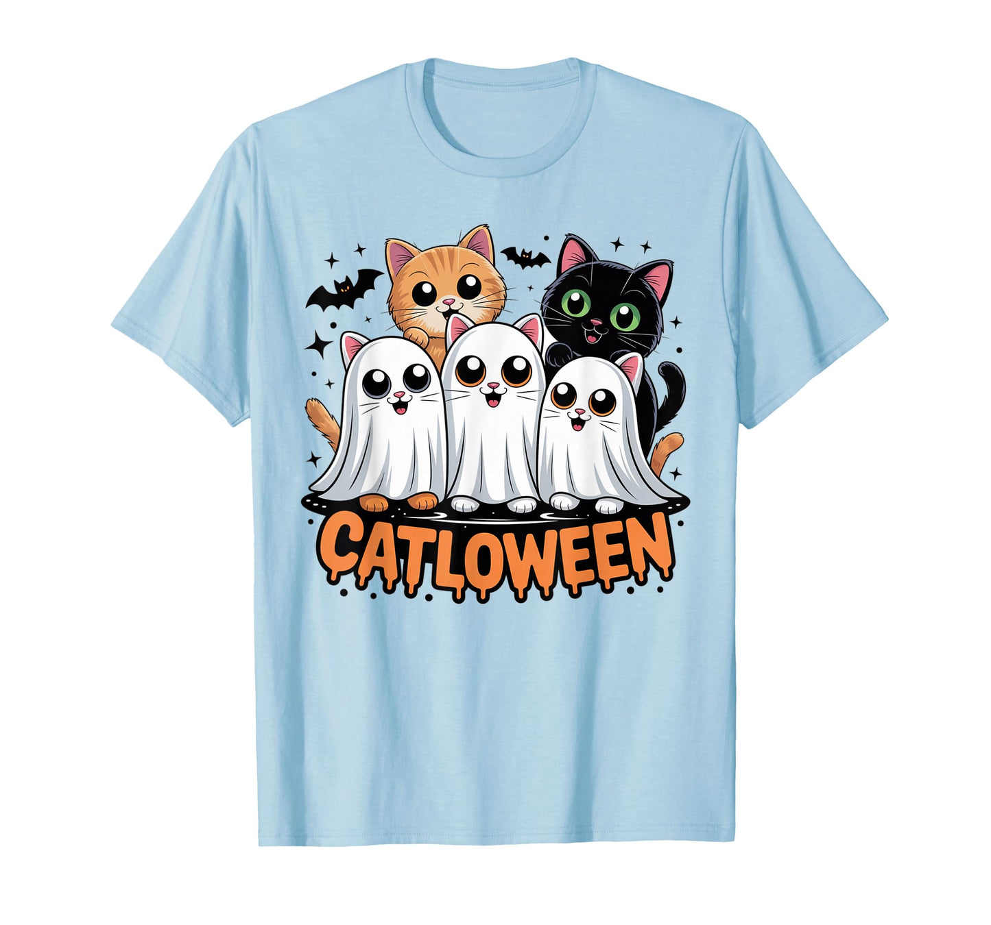 catloween Boo Cute Kitty Cats Lover Halloween Women Men T-Shirt