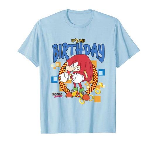 Sonic The Hedgehog Birthday It's My B-Day Knuckles T-Shirt