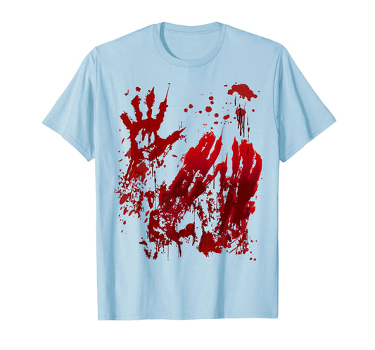 Bloody Halloween Shirt Blood Splatter Zombie Hand Graphic T-Shirt