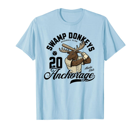 Retro Swamp Donkeys Anchorage Minor League Baseball Team T-Shirt