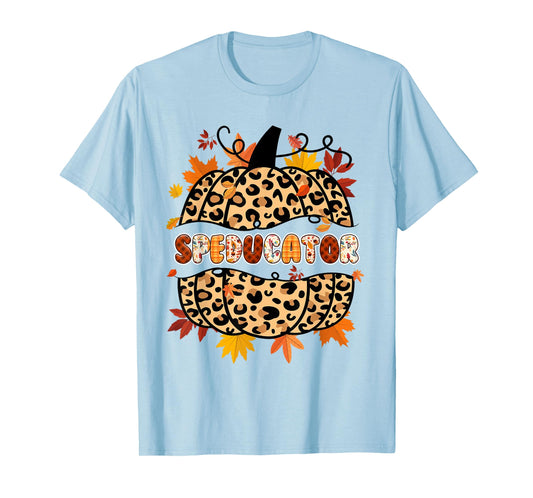 Autumn Fall SPED ED Teacher Thankful Grateful Pumpkin Retro T-Shirt