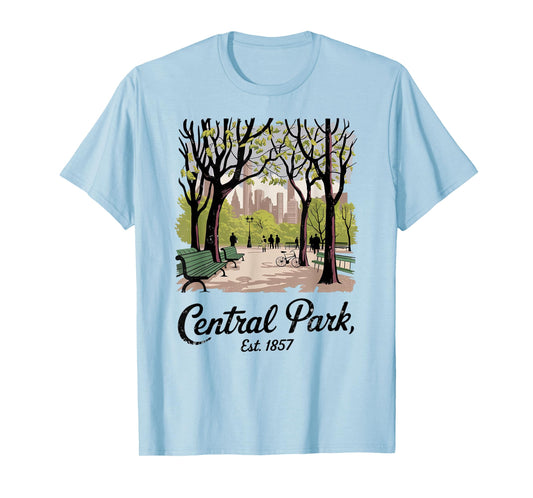 Central Park, Est. 1857 New York Nostalgic Vintage NYC Style T-Shirt