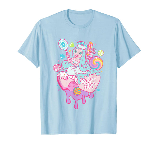 Candy Land Sugar High Cute Frostine Colorful Big Chest Logo T-Shirt