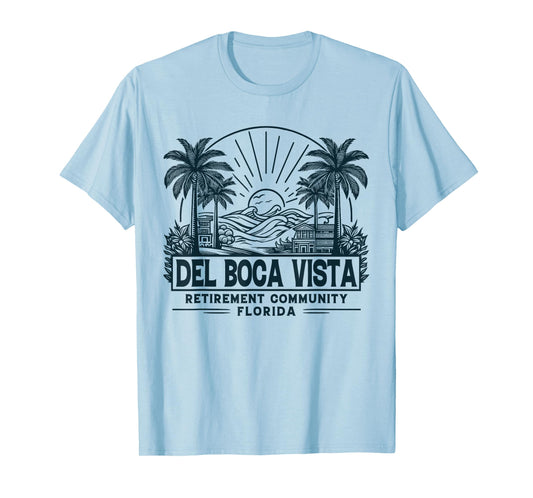 Del Boca Vista Retro Sunset Florida Vintage T-Shirt