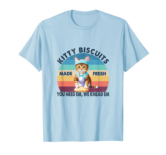 Kitty Biscuits University Baking Cat Making Biscuits Vintage Men Women T-Shirt